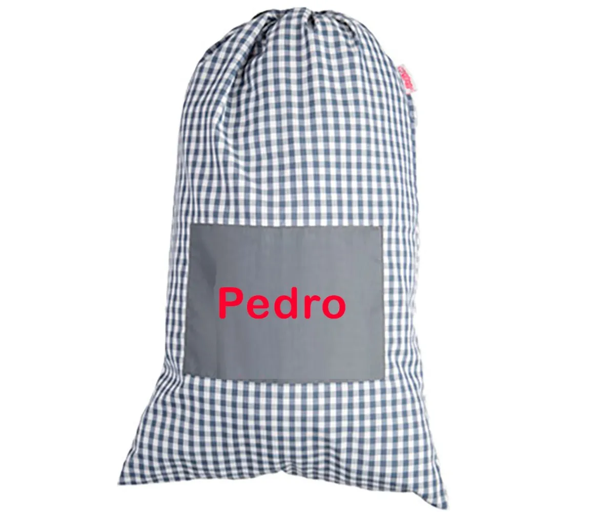 Cambiadores Para Bebés^Tutete Textil Bolsa para Muda Vichy Gris Personalizable