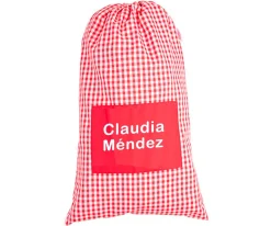 Cambiadores Para Bebés^Tutete Textil Bolsa para Muda Vichy Rojo Personalizable