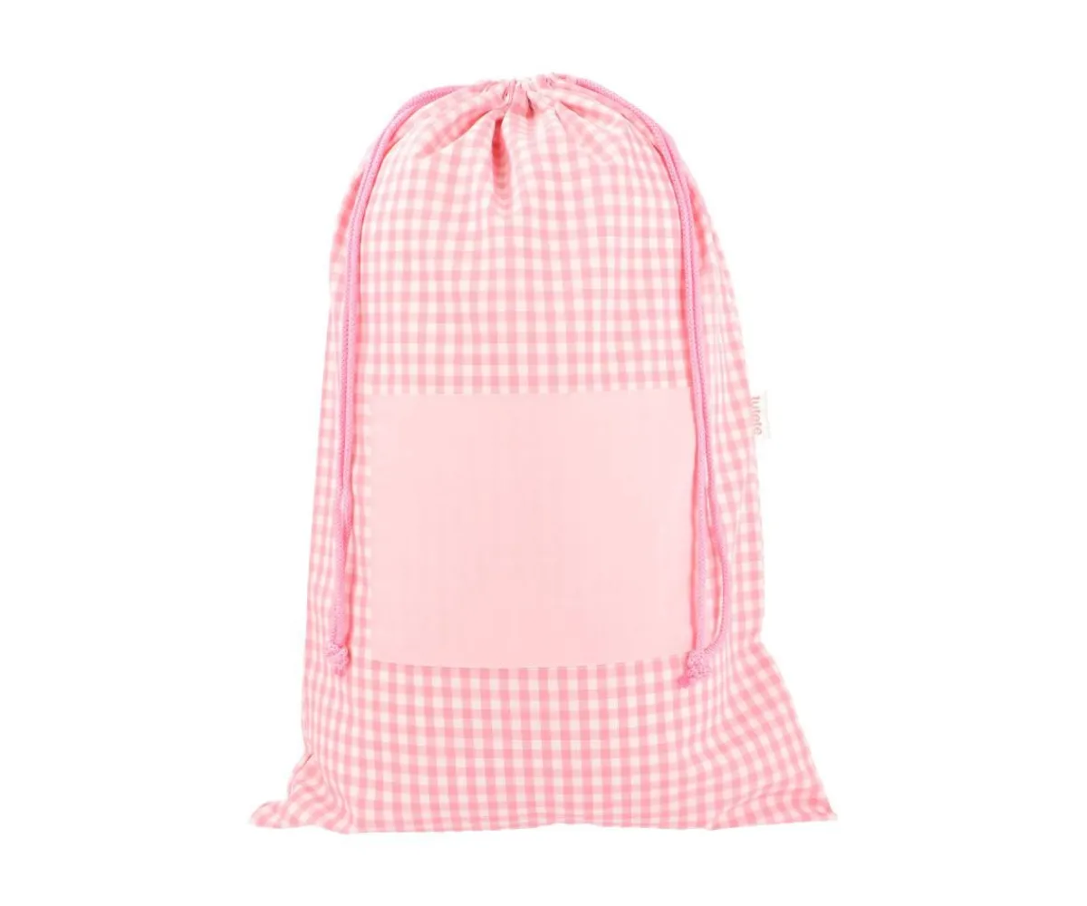 Cambiadores Para Bebés^Tutete Textil Bolsa para Muda Vichy Rosa Personalizable