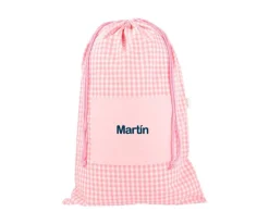 Cambiadores Para Bebés^Tutete Textil Bolsa para Muda Vichy Rosa Personalizable