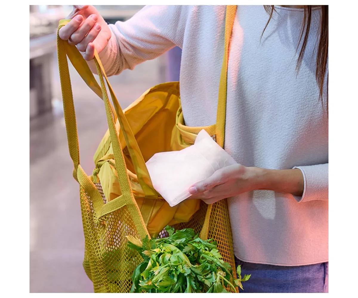 Bolsos^Roll´eat Bolsa Reutilizable 2 en 1 Good'Bag Mustard