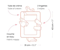 Accesorios Para Muñecas^Djeco Bolso Cambiador Pink Peak Pomea para Muñecos