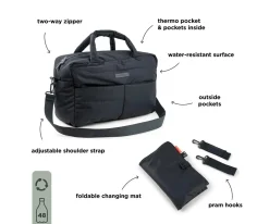 Bolsos Carro Bebé^Done by Deer Bolso Carro Bebé con Cambiador Black