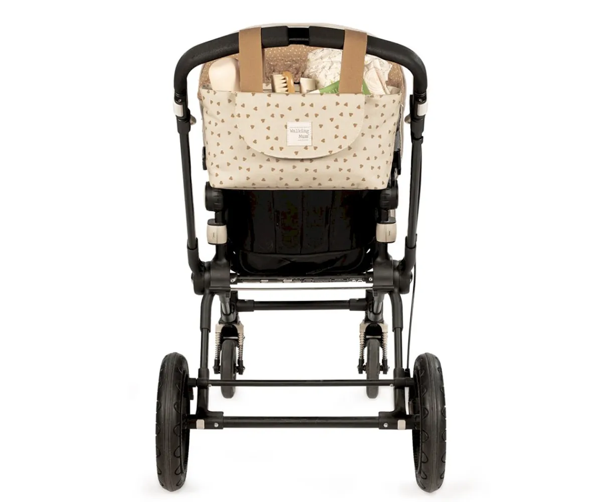 Bolsos Carro Bebé^Walking Mum Bolso Organizador Corazones Poppy Canela