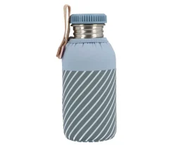Botellas De Acero^Monnëka Botella Acero con Funda Stripes Blue Personalizable 350ml