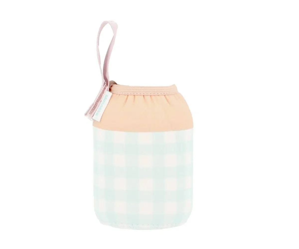 Botellas Para Personalizar^Monnëka Botella Acero con Funda Stripes Apricot Personalizable 350ml