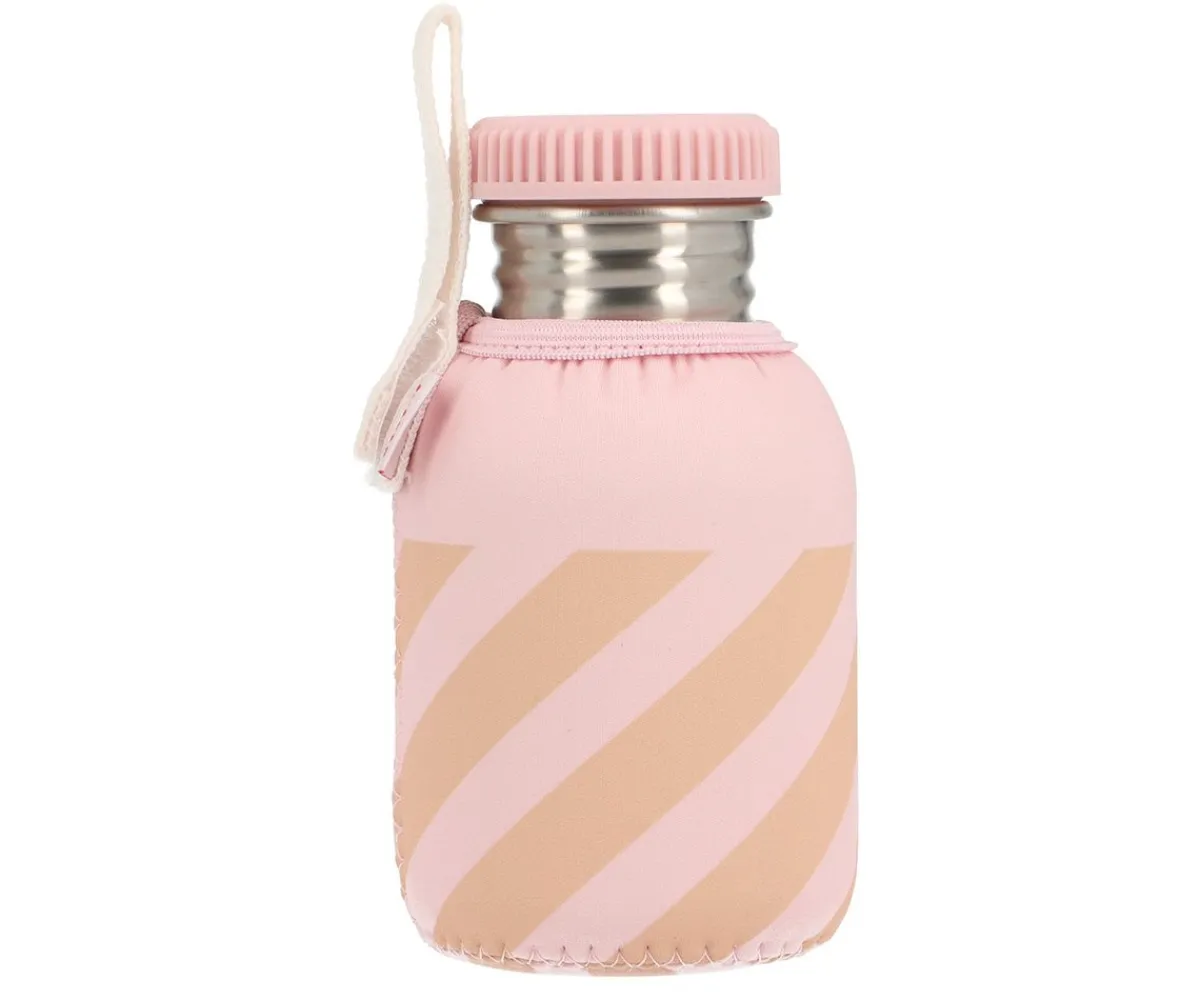 Botellas De Acero^Monnëka Botella Acero con Funda Stripes Pink Personalizable 350ml