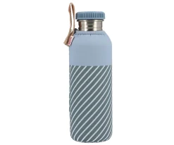 Botellas Para Personalizar^Monnëka Botella Acero con Funda Stripes Blue Personalizable 750ml