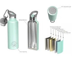 Termos Infantiles^Carl Oscar Botella Acero Inoxidable 500ml Gris