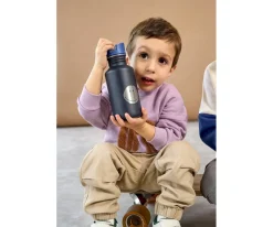 Botellas De Acero^Lassig Botella Acero Inoxidable Little Gang Smile Navy 500ml