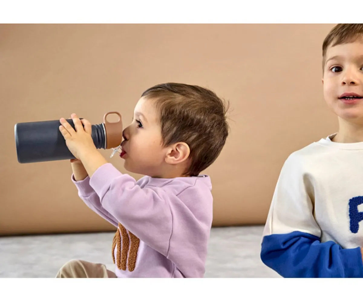 Botellas De Acero^Lassig Botella Acero Inoxidable Little Gang Smile Navy 500ml