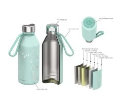 Best Botella Acero Inoxidable TEMPflask Spirit Harmony 500ml Green Termos Infantiles|Botellas De Acero