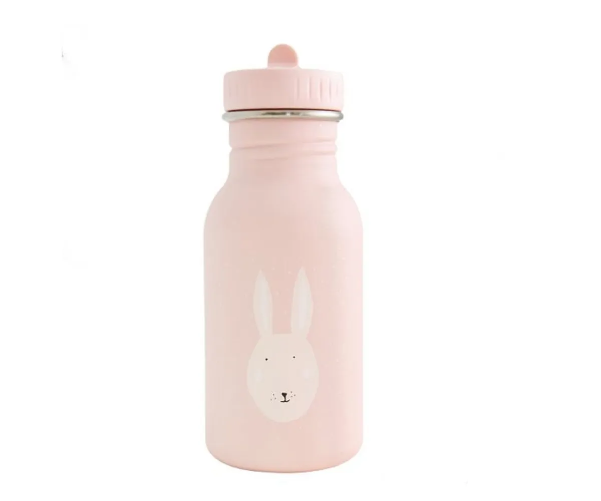 Botellas De Acero^Trixie Botella Acero Mrs. Rabbit 350ml + 6 Pegatinas Redondas Rose Regalo