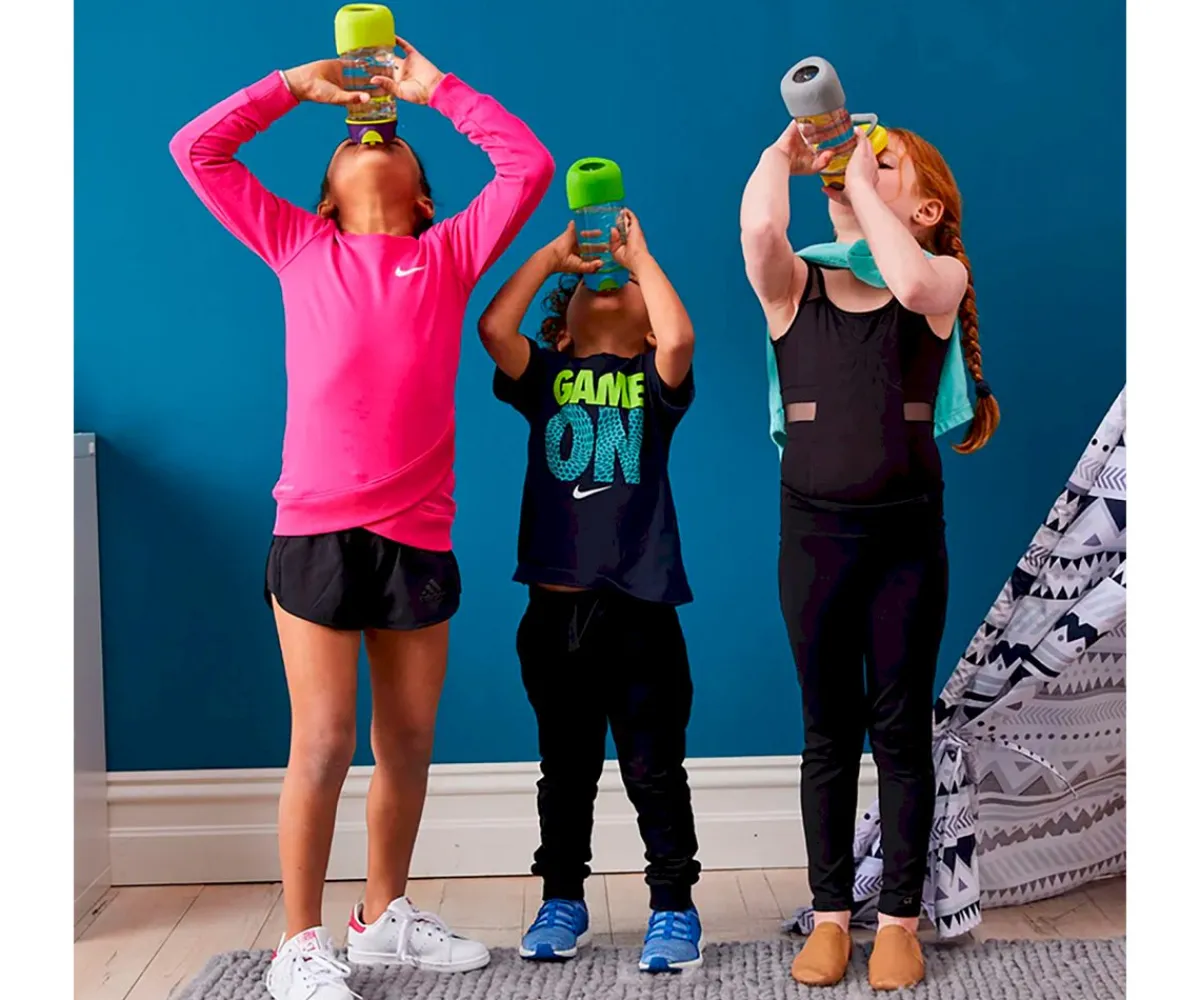 Botellas De Plástico^b.box Botella de Tritán con Boquilla y Asa 600 ml Emerald Forest