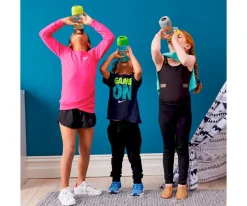 Botellas De Plástico^b.box Botella de Tritán con Boquilla y Asa 450 ml Emerald Forest