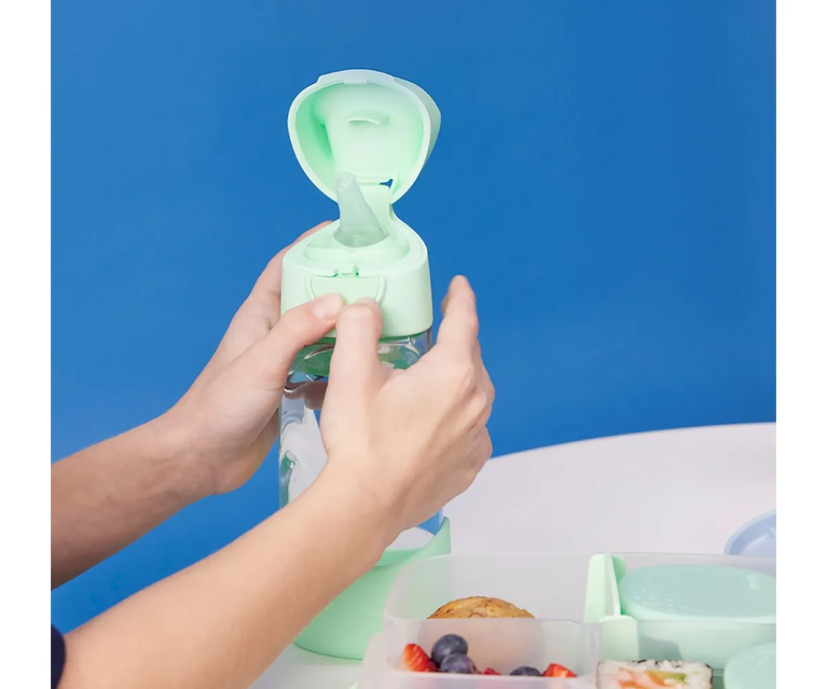 Botellas De Plástico^b.box Botella de Tritán con Pajita 450 ml Spearmint