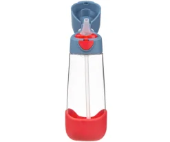 Botellas De Plástico^b.box Botella de Tritán con Pajita 600 ml Blue Blaze