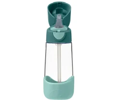 Botellas De Plástico^b.box Botella de Tritán con Pajita 450 ml Emerald Forest