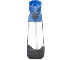 Botellas De Plástico^b.box Botella de Tritán con Pajita 600 ml Blue Slate