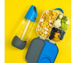 Botellas De Plástico^b.box Botella de Tritán con Pajita 600 ml Blue Slate