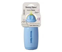 Botellas De Plástico^Tommee tippee Botella Isotérmica Antigoteo con Pajita Azul Pastel 266ml