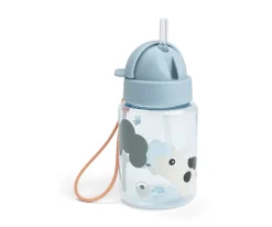 Botellas De Plástico^Done by Deer Botella Plástico con Pajita Tiny Farm Blue