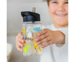 Botellas De Plástico^A Little Lovely Company Botella Plástico con Pajita Galaxy 450ml