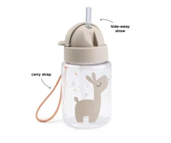 Botellas De Plástico^Done by Deer Botella Plástico con Pajita Celebration Sand