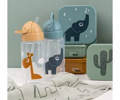 Botellas De Plástico^Done by Deer Botella Plástico con Pajita Elphee Blue