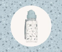 Colecciones Vuelta Al Cole^Tutete Botella Plástico Leaves Blue Personalizable