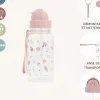 Botella Plástico Leaves Pink Personalizable Botellas De Plástico|Colecciones Vuelta Al Cole