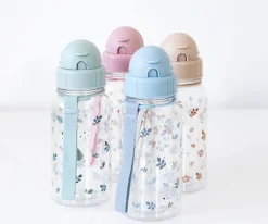 Botella Plástico Leaves Pink Personalizable Botellas De Plástico|Colecciones Vuelta Al Cole