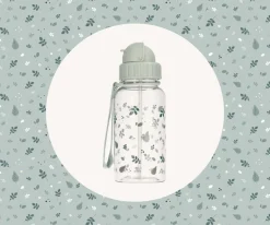 Colecciones Vuelta Al Cole^Tutete Botella Plástico Leaves Sage Personalizable