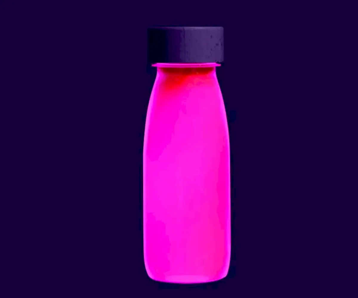 Juguetes Para Recién Nacidos^Petit Boum Botella Sensorial Flotante Flúor Flip Pink