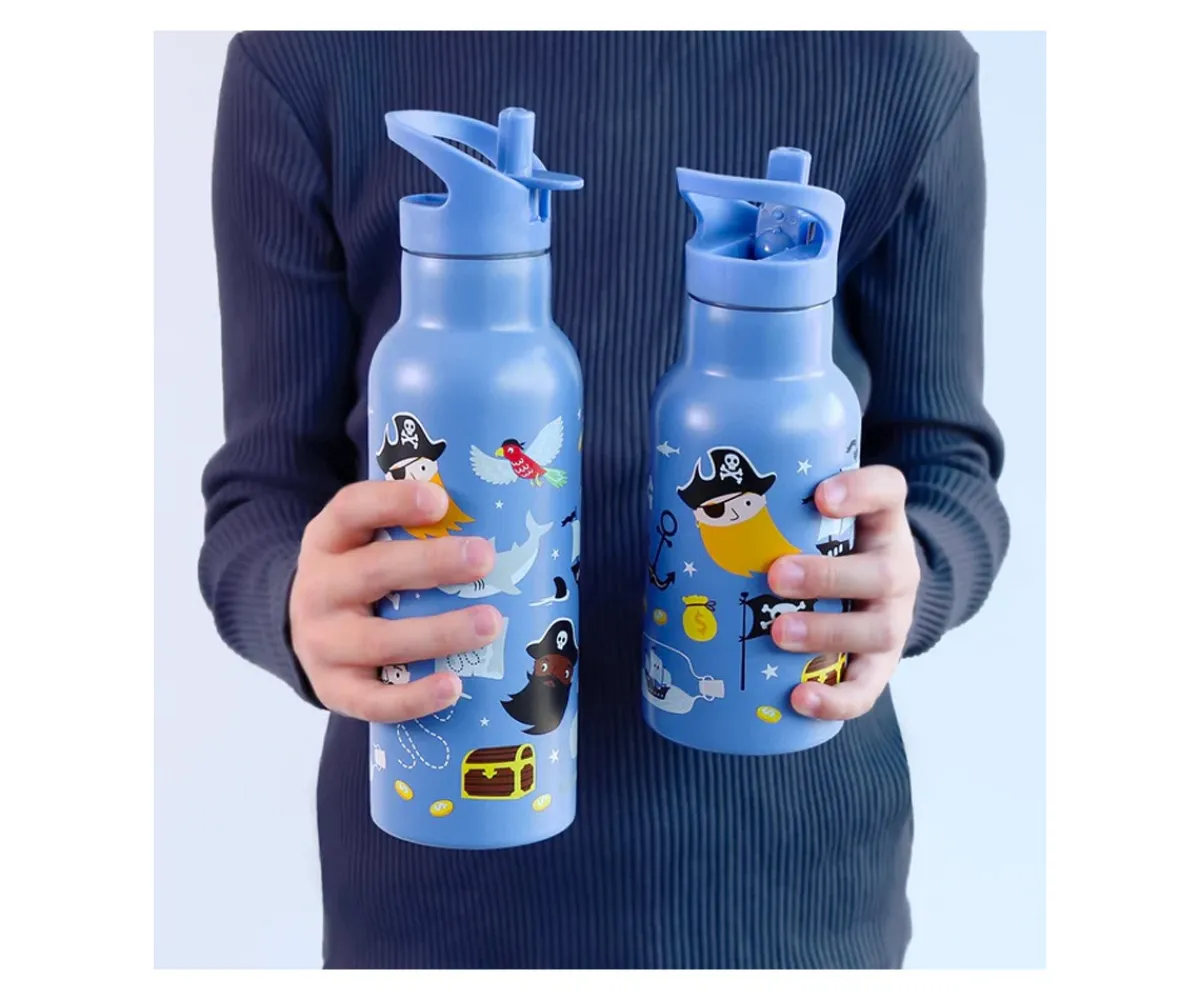 Botellas De Acero^A Little Lovely Company Botella Térmica Acero Pirates 350ml