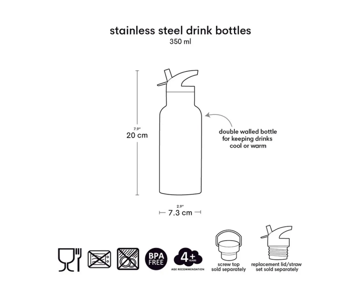 Botellas De Acero^A Little Lovely Company Botella Térmica Acero Pirates 350ml