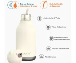 Outlet Botella Térmica Bestie Oso 460 ml Botellas De Acero|Comer Al Aire Libre