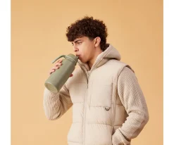 Online Botella Térmica con Boquilla Plegable y Asa 1L Olive Termos Infantiles|Regalos Para Papá