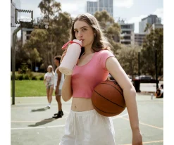 Regalos Para Madres^b.box Botella Térmica con Boquilla Plegable y Asa 1L Pink Paradise