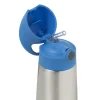 Sale Botella Térmica con Pajita 350 ml Blue Slate Termos Infantiles|Botellas De Acero