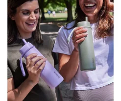 New Botella Térmica Flip Top Lilac Love 690 ml Termos Infantiles|Botellas De Acero