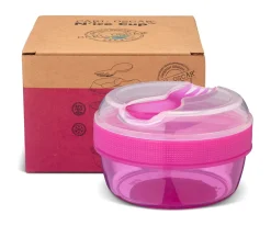 New Caja Almuerzo con Tapa Refrigerante N'ice Cup Purple Cajas De Almuerzo|Fiambreras Infantiles