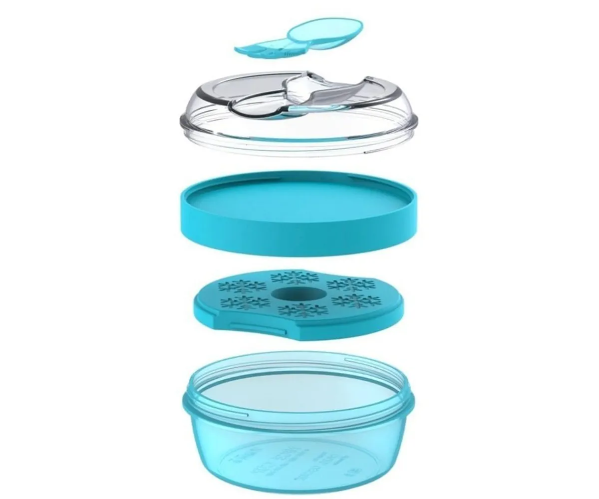 Outlet Caja Almuerzo con Tapa Refrigerante N'ice Cup Turquoise Fiambreras Infantiles|Cajas De Almuerzo