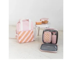 Fiambreras Infantiles^Monnëka Caja Almuerzo Grande Big Stripes Pink