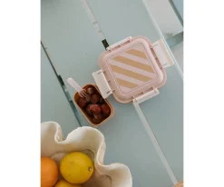 Fiambreras Infantiles^Monnëka Caja Almuerzo Grande Big Stripes Pink