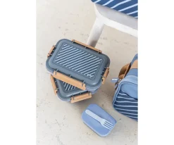 Best Caja Almuerzo Grande Stripes Blue Fiambreras Infantiles|Comer Al Aire Libre