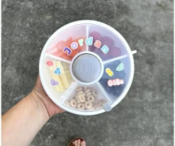 Online Caja Almuerzo Snack Spinner Flip, Correa de Mano y Hoja de Pegatinas Coral Pink Fiambreras Infantiles|Cajas De Almuerzo