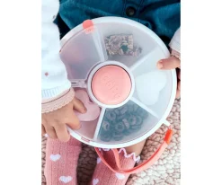 Online Caja Almuerzo Snack Spinner Flip, Correa de Mano y Hoja de Pegatinas Coral Pink Fiambreras Infantiles|Cajas De Almuerzo