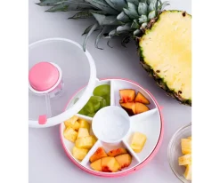 Online Caja Almuerzo Snack Spinner Flip, Correa de Mano y Hoja de Pegatinas Coral Pink Fiambreras Infantiles|Cajas De Almuerzo