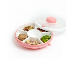 Online Caja Almuerzo Snack Spinner Flip, Correa de Mano y Hoja de Pegatinas Coral Pink Fiambreras Infantiles|Cajas De Almuerzo